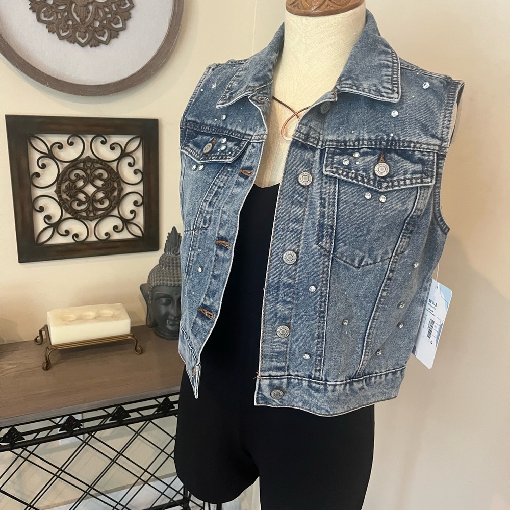 Ci Sono Light Blue Denim Vest